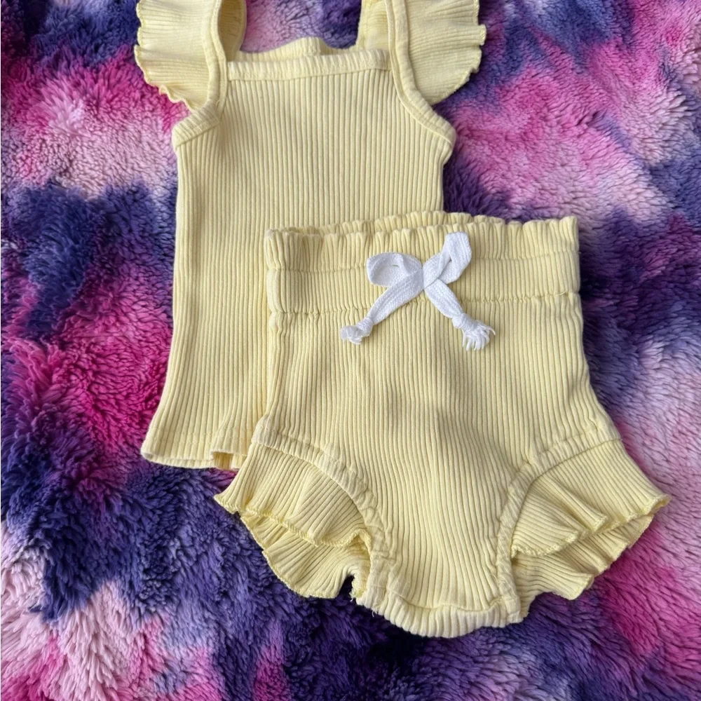 Yellow Ruffled Kids Outfit